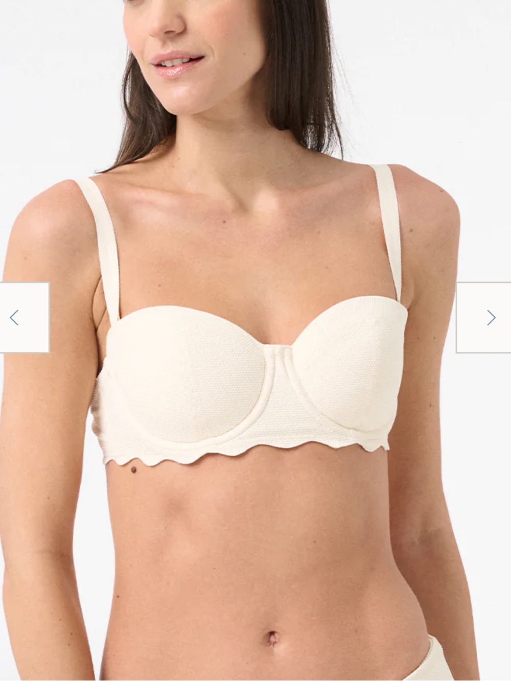 NWT Vanilla Siren + Sage Scalloped Underwire Bikini Top